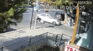 ÇORLU’DA OTOMOBİL VE MOTOSİKLET ÇARPIŞTI