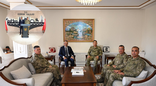 VALİ SEZER,1. ORDU KOMUTANI’NI MAKAMINDA KABUL ETTİ