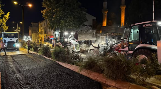 EDİRNE BELEDİYESİ GECE GÜNDÜZ SAHADA