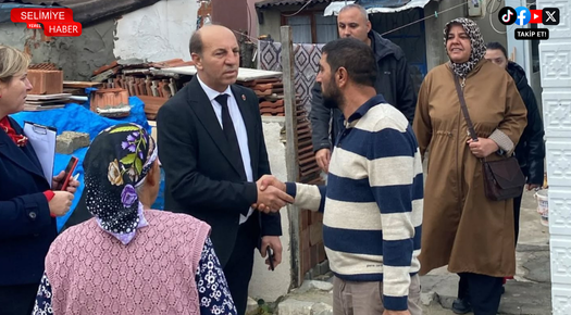 YAĞIŞTAN ETKİLENEN VATANDAŞLARA GEÇMİŞ OLSUN ZİYARETİ