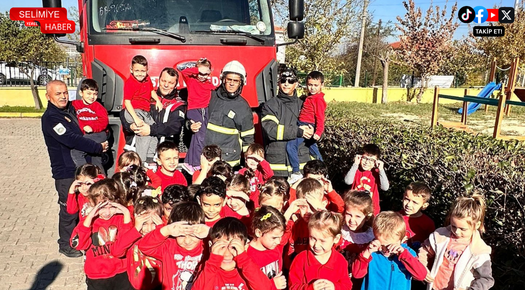MİNİK ÖĞRENCİLER İTFAİYECİLERLE BULUŞTU