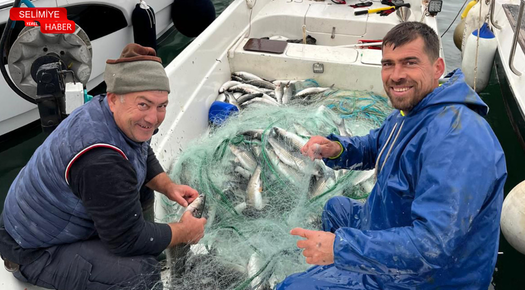 ENEZ’DE AĞLARA TAKILAN KEFAL BALIKÇILARI SEVİNDİRDİ