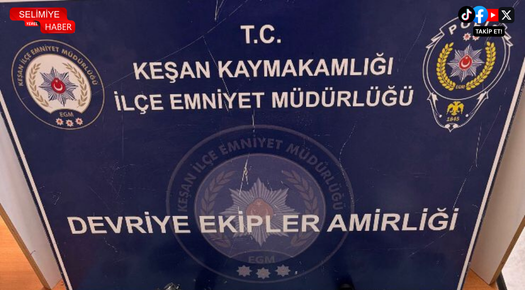 EDİRNE’DE TABANCA VE FİŞEKLER ELE GEÇİRİLDİ