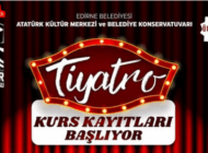BELEDİYE’DEN ŞEHİR TİYATROSU KURS KAYITLARI DUYURUSU