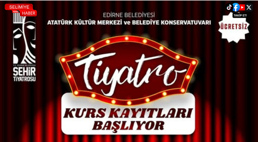 BELEDİYE’DEN ŞEHİR TİYATROSU KURS KAYITLARI DUYURUSU