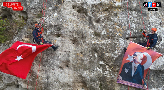 KIRKLARELİ’NDE AFAD EKİBİNDEN MANASTIRA TÜRK BAYRAĞI
