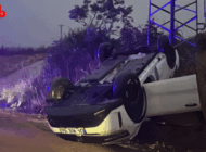 POLİSTEN KAÇMAYA ÇALIŞIRKEN KAZA YAPTI: 1 YARALI