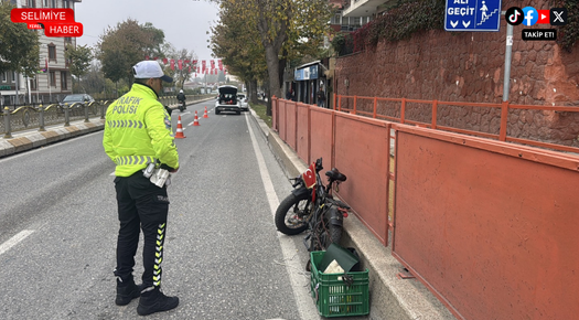 KAMYONLA ÇARPIŞAN BİSİKLET SÜRÜCÜSÜ YARALANDI