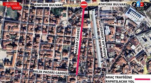 MAARİF CADDESİ ARAÇ TRAFİĞİNE KAPATILDI