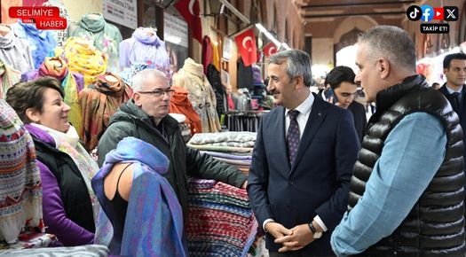 VALİ SEZER’E TARİHİ ÇARŞI ESNAFI İLE BİR ARAYA GELDİ