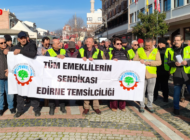 EDİRNE’DE EMEKLİLERDEN AÇLIK SINIRINA TEPKİ