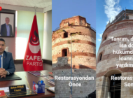 RESTORE EDİLEN SAAT KULESİ YAZISI TARTIŞMA YARATTI