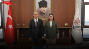 EDİRNE VALİ YARDIMCISI SIDKI ZEHİN’DEN BELEDİYEYE VEDA ZİYARETİ