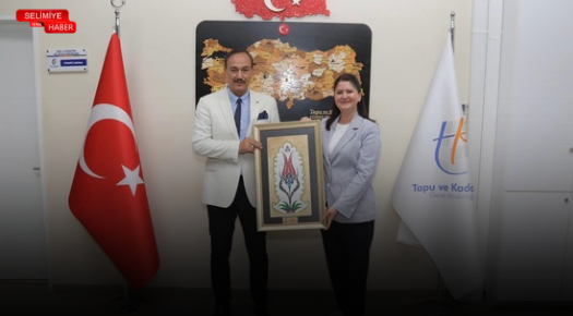 BAŞKAN FİLİZ GENCAN ’DAN TAPU VE KADASTRO BÖLGE MÜDÜRÜ AKDEMİR’E ZİYARET