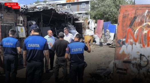 GÜNEY ÇEVRE YOLU’NDAKİ HURDACILARIN TAŞINMA SÜRECİ DENETLENİYOR