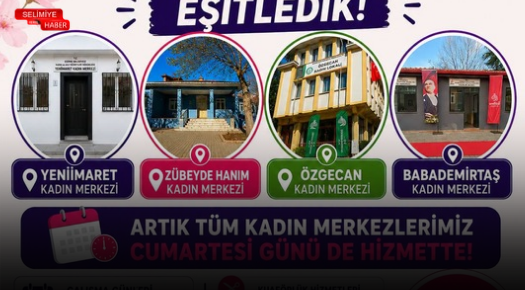 EDİRNE BELEDİYESİ’NDEN KADIN MERKEZLERİNDE CUMARTESİ HİZMETİ
