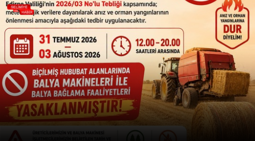 EDİRNE’DE BALYA BAĞLAMA FAALİYETLERİNE GEÇİCİ YASAK