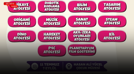 HASAN ALİ YÜCEL ÇOCUK MÜZESİ’NDE YAZ ATÖLYELERİ BAŞLIYOR