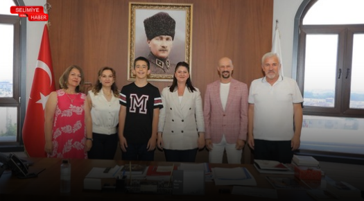 BAŞKAN GENCAN, LGS BAŞARISIYLA GURURLANDIRAN TÜRKER ÖZCAN’I AĞIRLADI