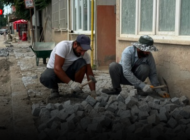 KALEİÇİ’NDE GRANİT PARKE ÇALIŞMALARI SÜRÜYOR