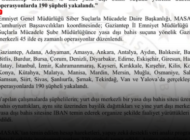 GAZİANTEP MERKEZLİ 45 İLDE YASA DIŞI BAHİS OPERASYONU: 190 ŞÜPHELİ YAKALANDI