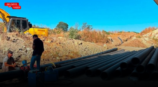 KARAAĞAÇ’TA 1,8 KİLOMETRELİK KANALİZASYON HATTI TAMAMLANDI
