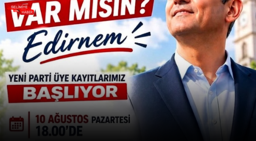 YENİ PARTİ EDİRNE’DE ÜYE KAYITLARINA BAŞLIYOR